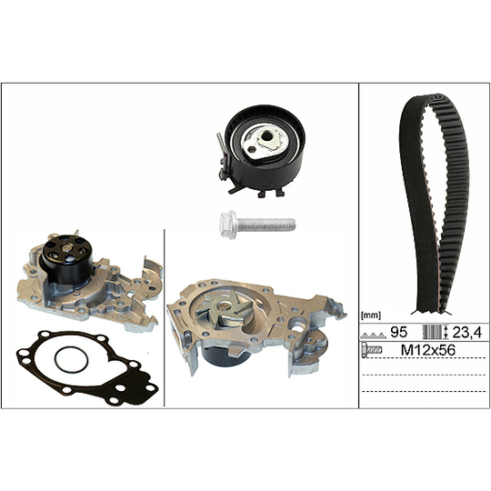 530 0195 30 - Water Pump & Timing Belt Set 