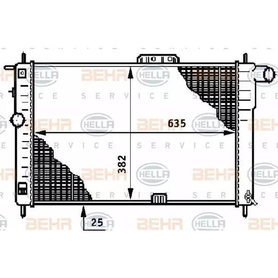 8MK 376 708-631 - Radiator, engine cooling 