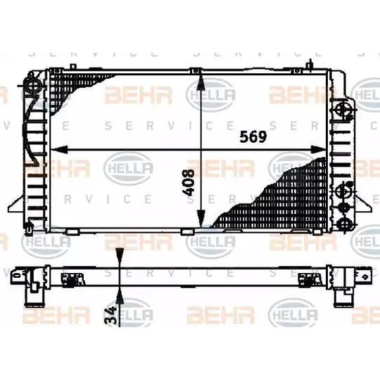 8MK 376 715-161 - Radiaator, mootorijahutus 