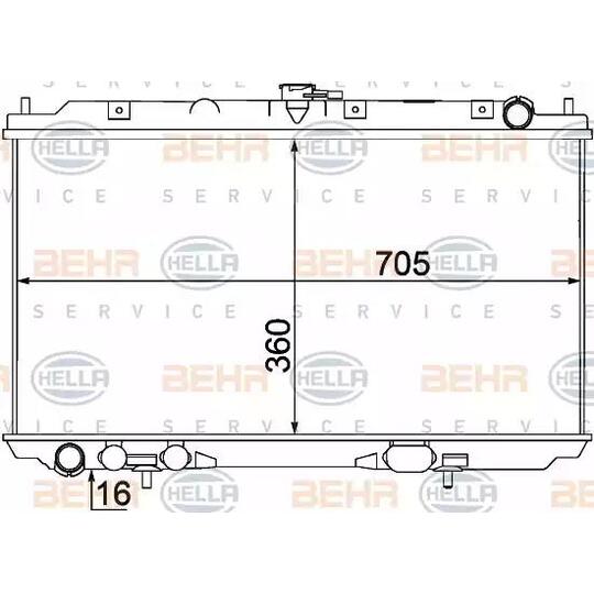 8MK 376 770-701 - Radiator, engine cooling 