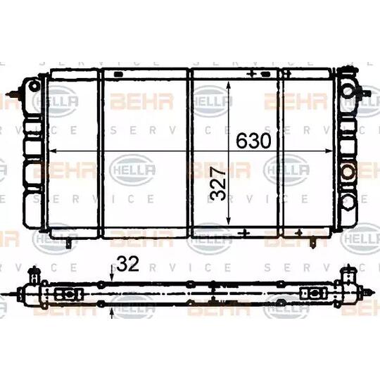 8MK 376 716-491 - Radiator, engine cooling 