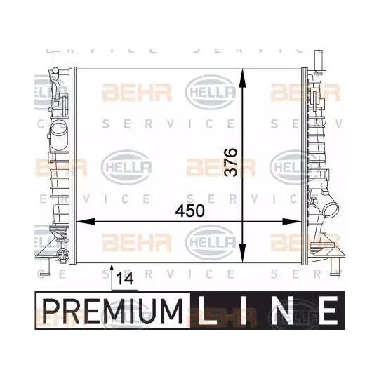 8MK 376 764-271 - Radiator, engine cooling 