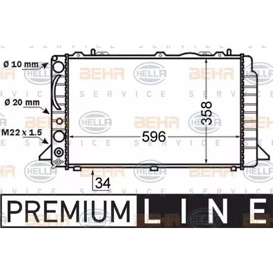 8MK 376 714-461 - Radiator, engine cooling 