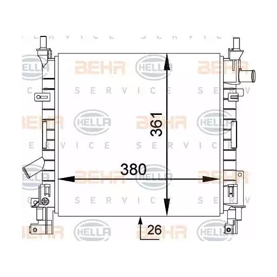 8MK 376 764-251 - Radiator, engine cooling 