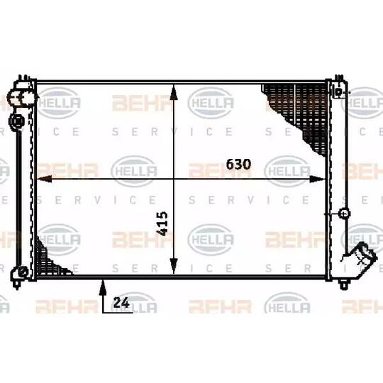 8MK 376 719-631 - Radiator, engine cooling 