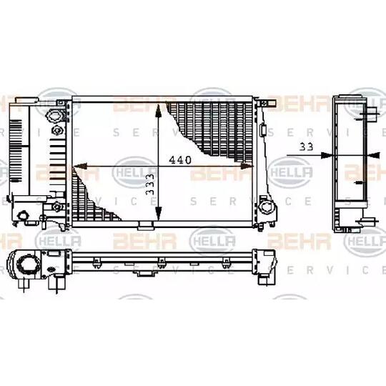 8MK 376 711-591 - Radiator, engine cooling 