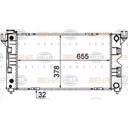 8MK 376 766-541 - Radiaator, mootorijahutus 