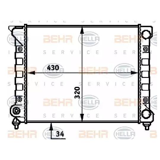 8MK 376 718-071 - Radiator, engine cooling 