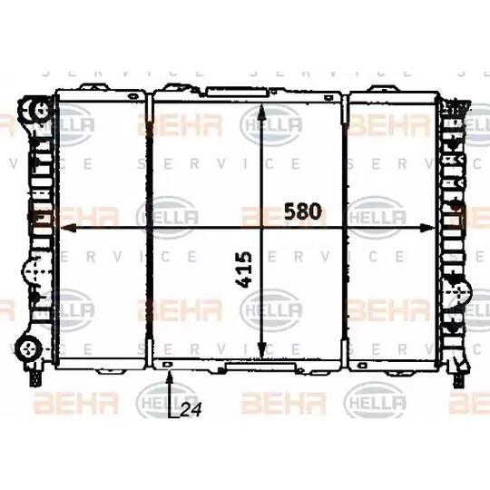 8MK 376 718-091 - Radiator, engine cooling 