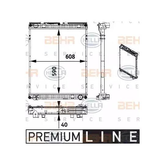 8MK 376 728-671 - Radiator, engine cooling 