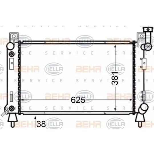 8MK 376 726-601 - Radiator, engine cooling 