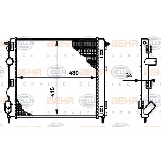 8MK 376 719-681 - Radiaator, mootorijahutus 