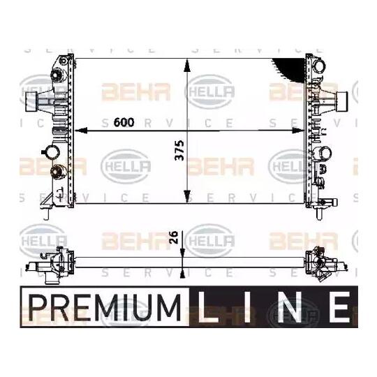 8MK 376 719-061 - Radiator, engine cooling 