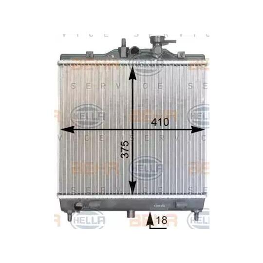 8MK 376 762-411 - Radiator, engine cooling 