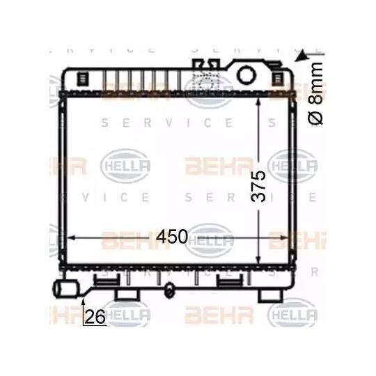 8MK 376 710-181 - Radiator, engine cooling 