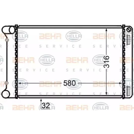 8MK 376 704-641 - Radiator, engine cooling 