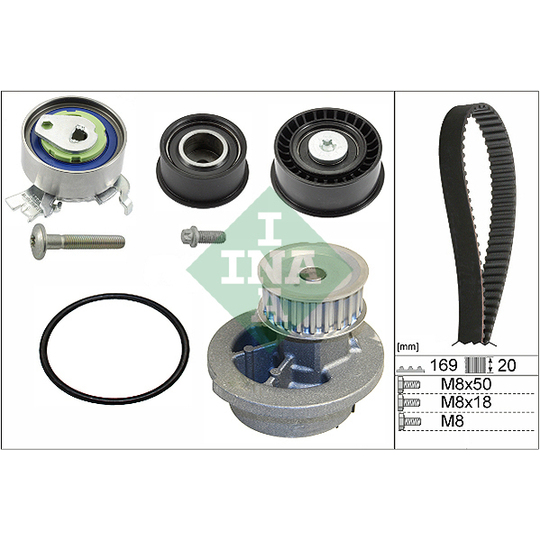 530 0078 30 - Water Pump & Timing Belt Set 