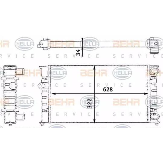 8MK 376 713-424 - Radiaator, mootorijahutus 