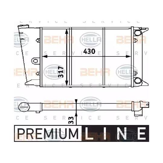 8MK 376 715-291 - Radiaator, mootorijahutus 