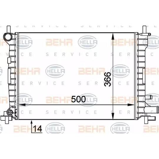 8MK 376 715-621 - Radiator, engine cooling 