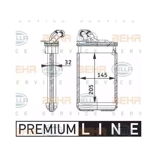 8FH 351 311-301 - Heat Exchanger, interior heating 