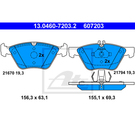 13.0460-7203.2 - Brake Pad Set, disc brake 