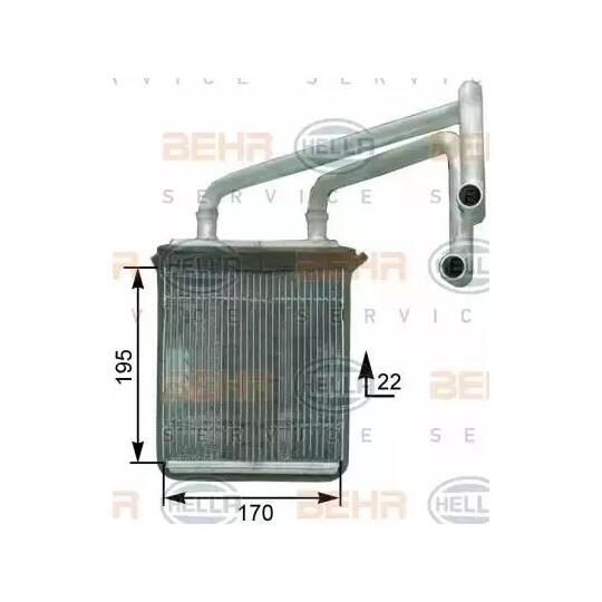 8FH 351 315-231 - Heat Exchanger, interior heating 