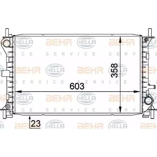 8MK 376 720-291 - Radiator, engine cooling 