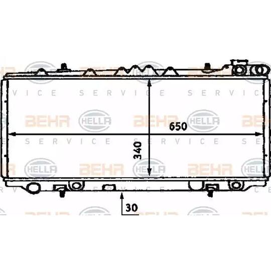 8MK 376 715-581 - Radiator, engine cooling 