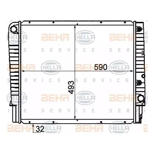 8MK 376 774-211 - Radiaator, mootorijahutus 