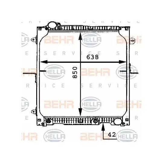 8MK 376 721-181 - Radiator, engine cooling 