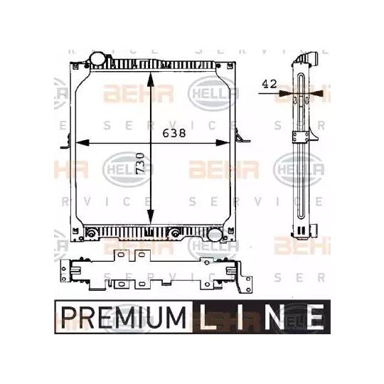 8MK 376 721-141 - Radiator, engine cooling 