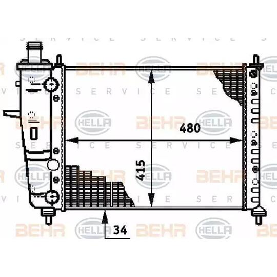 8MK 376 719-551 - Radiator, engine cooling 