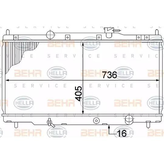 8MK 376 768-311 - Radiaator, mootorijahutus 