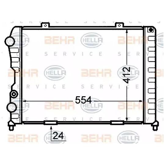 8MK 376 766-001 - Radiator, engine cooling 