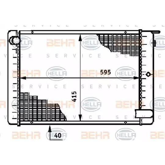 8MK 376 709-011 - Radiaator, mootorijahutus 