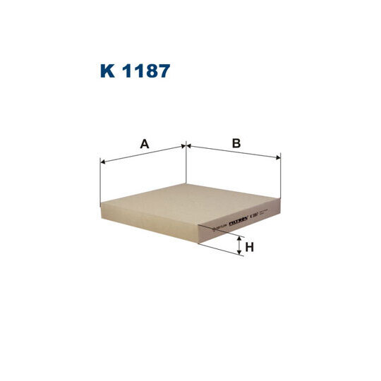 K 1187 - Filter, interior air 