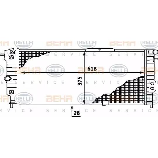 8MK 376 715-741 - Radiator, engine cooling 