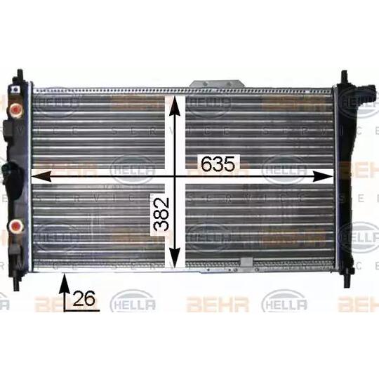 8MK 376 705-581 - Radiator, engine cooling 