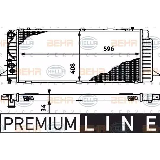 8MK 376 714-621 - Radiator, engine cooling 