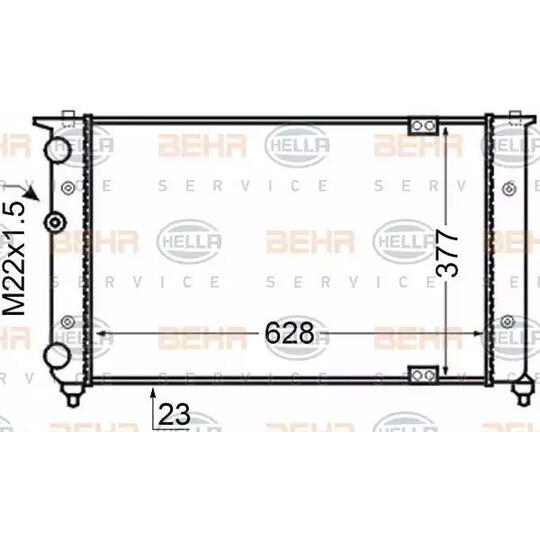 8MK 376 705-561 - Radiaator, mootorijahutus 