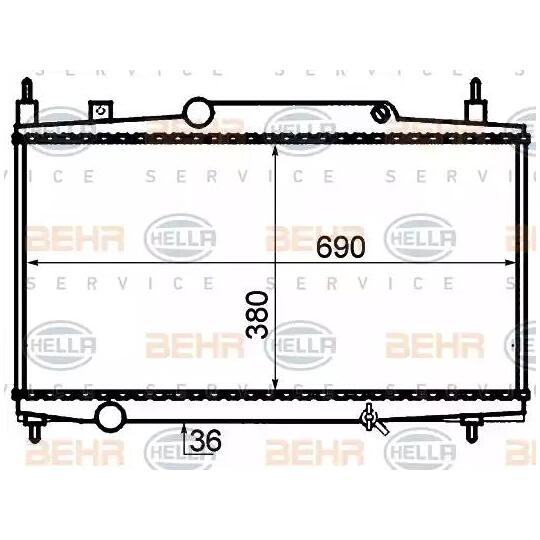 8MK 376 717-581 - Radiator, engine cooling 