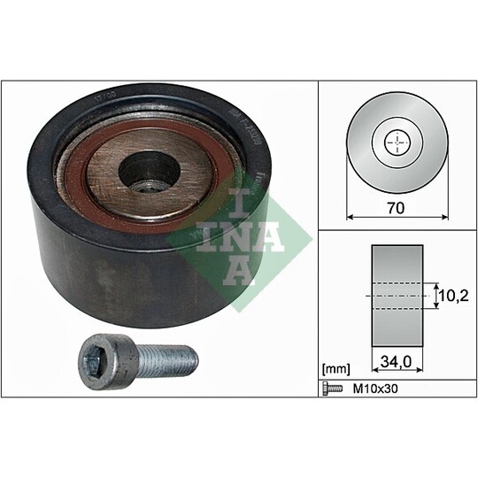 532 0189 10 - Deflection/Guide Pulley, timing belt 