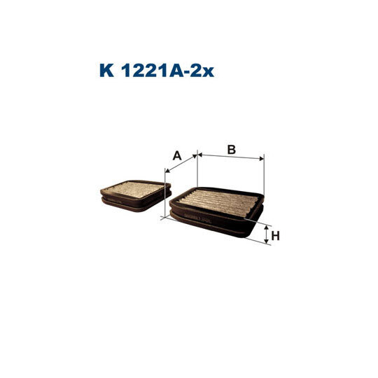 K 1221A-2X - Filter, kupéventilation 