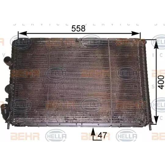 8MK 376 710-211 - Radiaator, mootorijahutus 