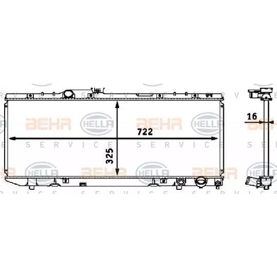 8MK 376 718-401 - Radiaator, mootorijahutus 