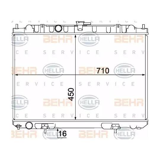 8MK 376 770-761 - Radiaator, mootorijahutus 