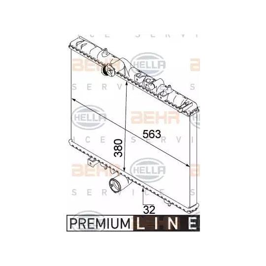 8MK 376 745-071 - Radiator, engine cooling 