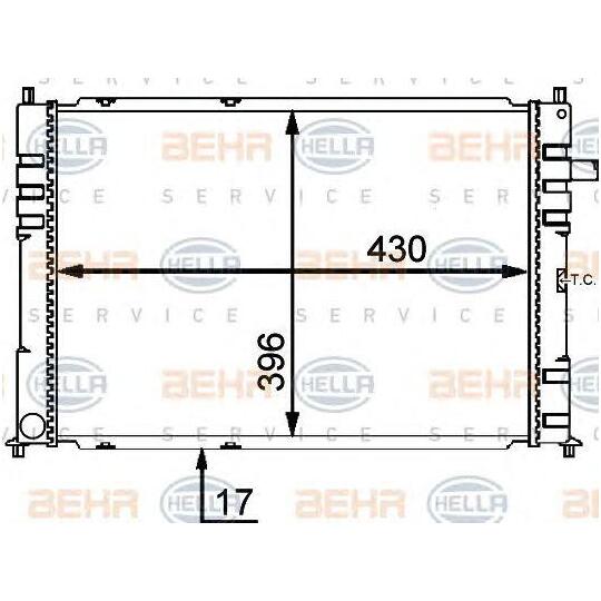 8MK 376 715-641 - Radiaator, mootorijahutus 