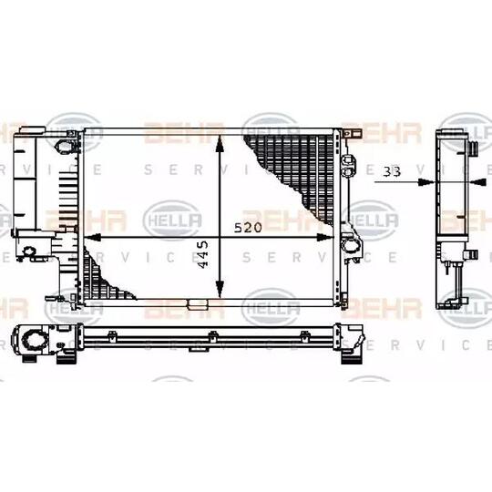 8MK 376 711-121 - Radiator, engine cooling 